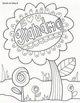 Coloring Pages Printable Grandma Mothers Happy Grandparents Colouring Birthday Kids Doodle Alley Valentines Sheets Holiday Worksheets Choose Board Girls Heart sketch template