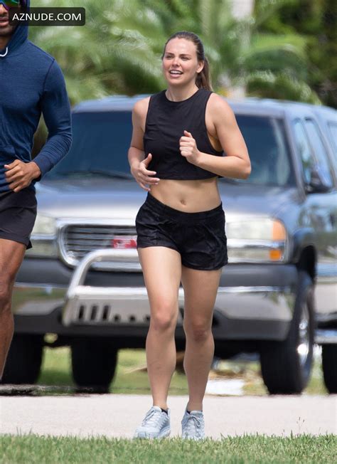 Hannah Brown Puts Her Fit Body On Display While Going For A Run With