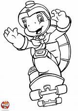 Franklin Coloring Pages Turtle Coloriage Skate Choose Board Amis Friends sketch template