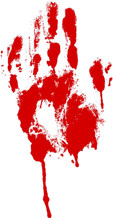 photo bloody hand print bleed red isolated   jooinn