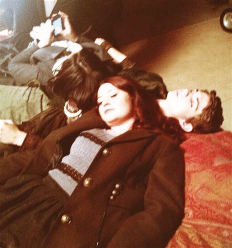 Once Upon A Time Lana Parrilla Robbie Kay And Emilie De Ravin Have Nap