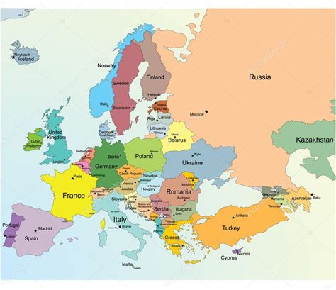 europa karta stock vektor  pilart