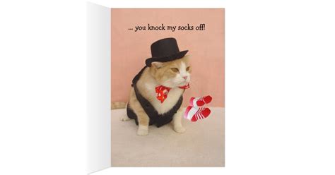 you knock my socks off card