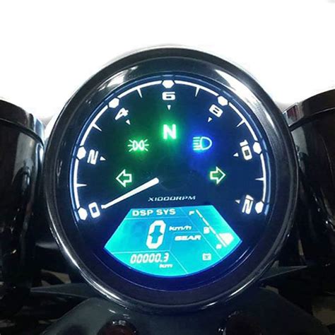 samdo universal  gear lcd motorcycle speedometer odometer rpm speed fuel gauge  kmh