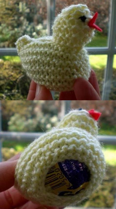 pattern  knitted easter chick  creme egg knitting bee