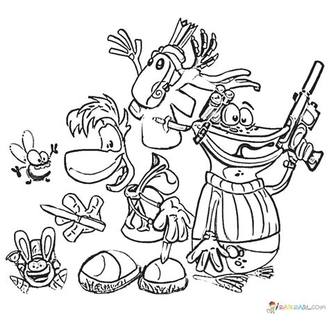 rayman pages coloring pages
