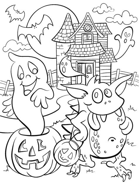 haunted house coloring page crayolacom
