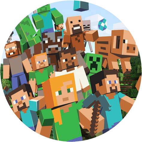 minecraft characters cake image minecraft party supplies