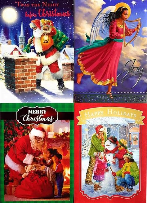 48 african american christmas cards premium boxed greeting