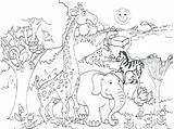 Coloring Pages Animals Grassland African Africa Getcolorings Printable Waterfall Desert Fancy sketch template