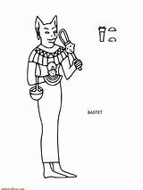 Egito Antigo Bastet Deuses Deusa Solares Grega Bast Divindade Egípcia Palavra Aset Mitologia Ba sketch template
