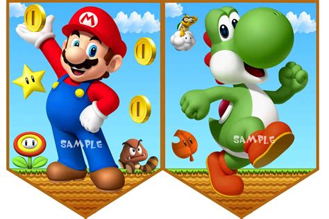 Super Mario Bros Birthday Banner Super Mario By Superbirthdayparty