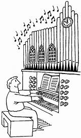 Organ Kerkorgel Orgel Organist Cartoon Muziek Musicals Bach Leraar Broadway Gevoelens Spreuken Schetsen Tekenen Organs Humour Bord Grappig sketch template
