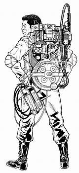 Ghostbusters Proton Winston Busters Egon sketch template