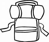 Backpack Camping Drawing Coloring Pages Netart Choose Board sketch template