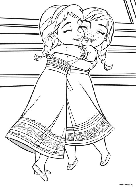 frozen  coloring pages print    day