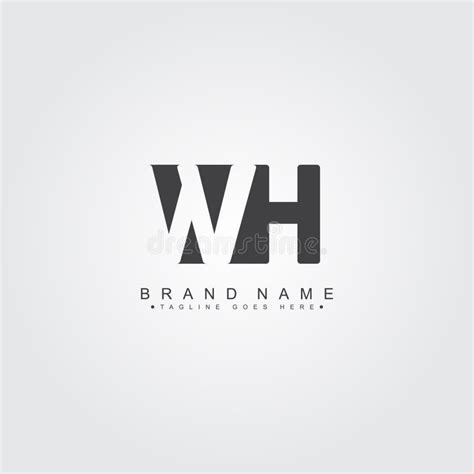 initial letter wh logo simple business logo  alphabet