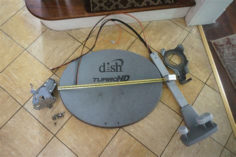 dish network turbo hd satellite dish complete set  antennas dishes