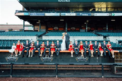Stadium Group Shot Baseball Wedding Ideas Popsugar