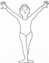 Coloring Gymnastics Pages Vault Olympic sketch template