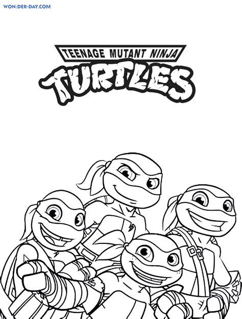 dibujos de tortugas ninja  colorear  imprimir gratis