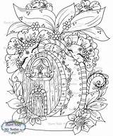 Baldy Sherri Instant Town Flower House Magical Digi Stamp Artist Mybestiesshop sketch template