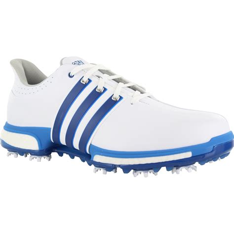 adidas   boost white eqt blue shock blue  medium golf shoes  globalgolfcom