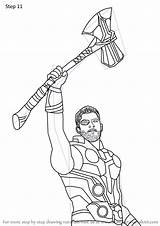 Stormbreaker Thor Hammer Drawingtutorials101 sketch template