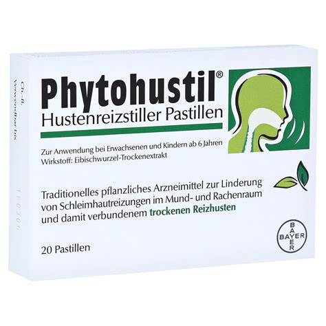 phytohustil hustenreizstiller pastillen  stueck  bestellen