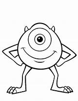 Mike Wazowski Inc Coloring Monsters Pages Monster Drawing Disney Boo Color Drawings Para Baby Eyed Kidsplaycolor Dibujos Printable Easy Cartoon sketch template