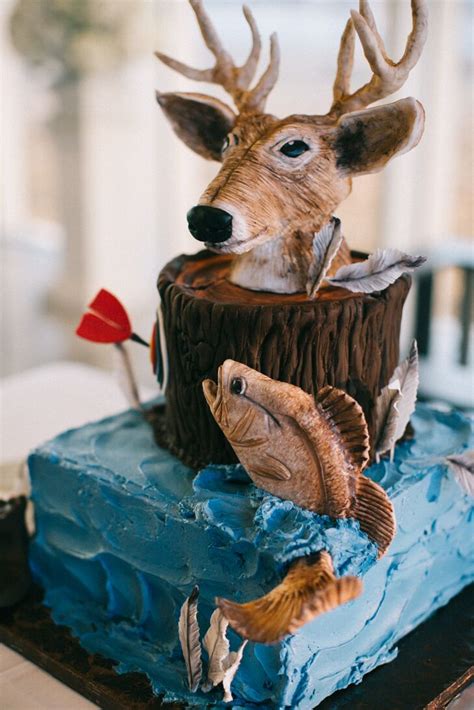 deer head grooms cake
