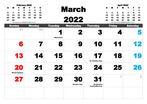 printable march  calendar  png image