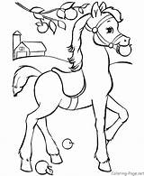 Coloring Pages Horse Draft Popular sketch template