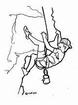 Rock Climbing Drawing Climber 2006 August Getdrawings sketch template