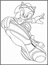 Sonic Coloring Pages Riders Hedgehog Printable Kids Colouring Rouge sketch template
