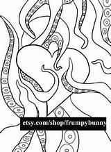 Coloring Pages Digital Stamps Printable Embroidery Tentacle Stamp Digi Thanksgiving Nature Animal Books Business Kids sketch template