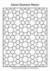 Islamic Geometric Pattern Colouring Pages Patterns Eid Designs Repeating Mosaic Village Activity sketch template