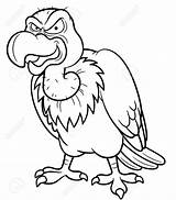 Vulture Cartoon Coloring Pages Vector Outline Stock Turkey Owl Printable Illustration Buzzard Colouring Royalty Animals Logo Depositphotos Akbaba Seç Pano sketch template