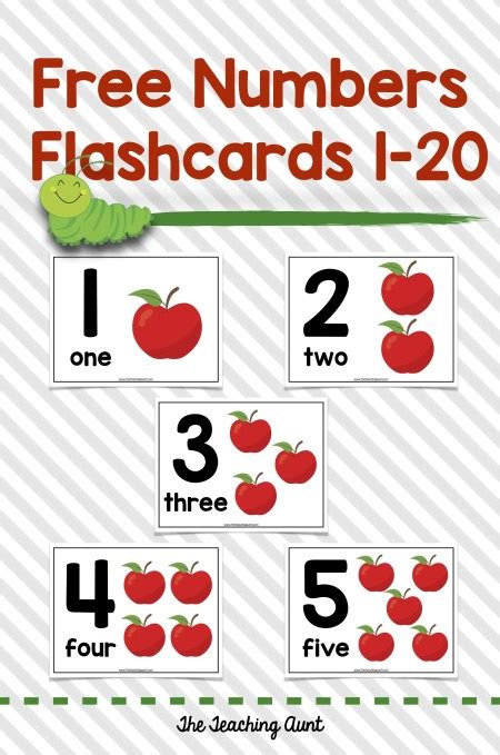 numbers flashcards    teaching aunt