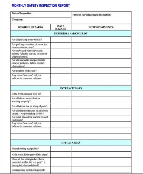 monthly report templates word excel formats