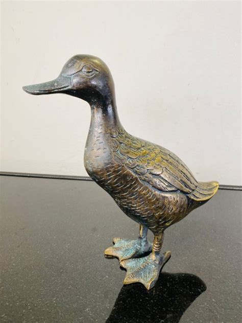 Vintage Large Heavy Bronze Duck In Regency Style 1970s 22 Catawiki