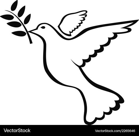 peace dove symbol royalty  vector image vectorstock
