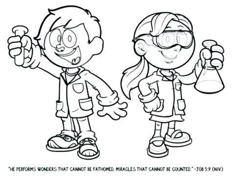 scientist coloring page images
