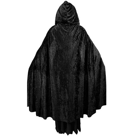 Black Cape With Hood 132cm Party Packs