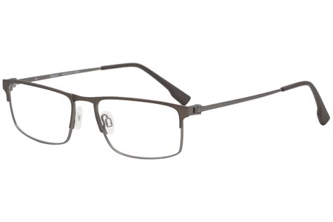 flexon men s eyeglasses e1075 e 1075 210 brown gunmetal