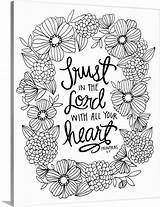 Coloring Trust Lord Heart Handlettered Wall Roll Zoom Over sketch template
