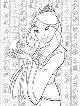 Mulan Adulte Ausmalen Dibujos Prinzessin Malvorlagen Ausdrucken Malvorlage Dessins Rosace Walt sketch template