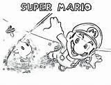 Mario Coloring Pages Super Galaxy Getcolorings Getdrawings Printable Colorings sketch template