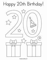 Coloring Birthday Happy 20th Favorites Login Add sketch template