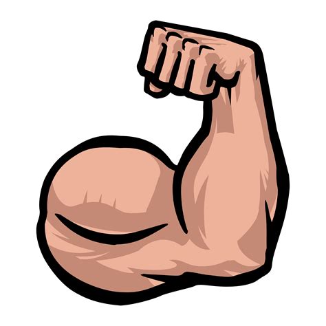 strong bodybuilder biceps flex arm vector icon  vector art